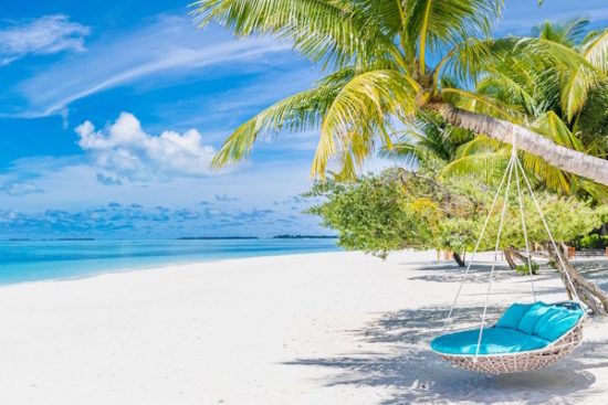 Island beach to relax
